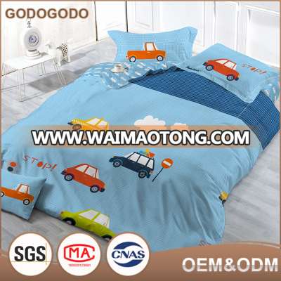 Wholesale price Luxury Home Duvet Cover King Size 100% Cotton cartoon car 3D Printed Bedding Set