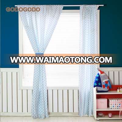 Polyester Cotton Colourful Round Window Curtains Wholesale Shower / Air / Blackout Curtains Fabric for living Room / Kitchen